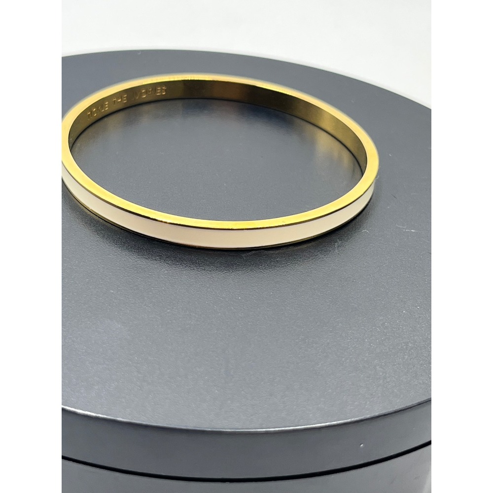 Kate Spade NY Tickle the Ivories Ivory
Enamel 12k gold-plate Bangle Bracelet - Picture 2 of 12